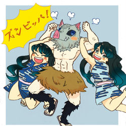 This is a pixiv picture whose title is 鬼滅ログ①.