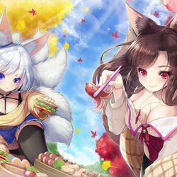 This is a pixiv picture whose title is 秋とピクニックそしてお弁当です〜.