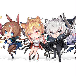 This is a pixiv picture whose title is 明日方舟Q版小人.