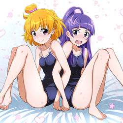 This is a pixiv picture whose title is スク水の、みらいリコ.