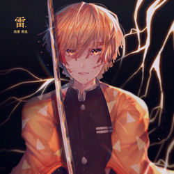 This is a pixiv picture whose title is 我妻善逸.