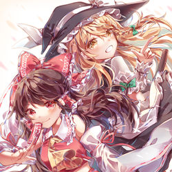 This is a pixiv picture whose title is レイマリ.