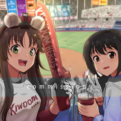 This is a pixiv picture whose title is ドーム球場.