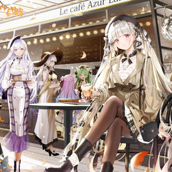 This is a pixiv picture whose title is カフェアズールレーン.