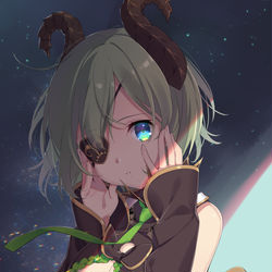This is a pixiv picture whose title is 夜色の瞳.