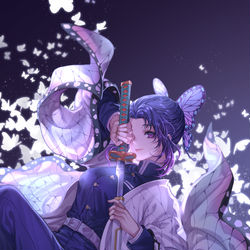 This is a pixiv picture whose title is 胡蝶しのぶ.