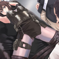 This is a pixiv picture whose title is 拘束娘（女スパイ）.