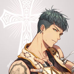 This is a pixiv picture whose title is キャラ練習.