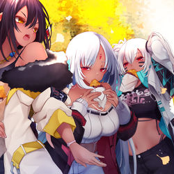 This is a pixiv picture whose title is サウスダコタ級と焼き芋街道.