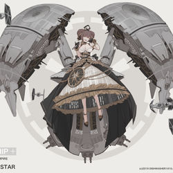 This is a pixiv picture whose title is Death Star.