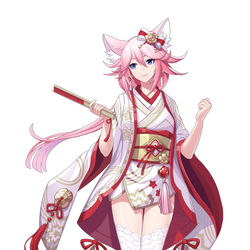 This is a pixiv picture whose title is Honkai Sakura costume fan art.