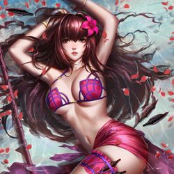 This is a pixiv picture whose title is Summer Scathach.