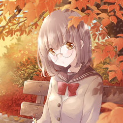 This is a pixiv picture whose title is 読書の秋.