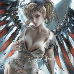 This is a pixiv picture whose title is 《寂静岭》护士安吉拉 Silent nurse Mercy.