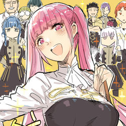 This is a pixiv picture whose title is ヒルダと金鹿.