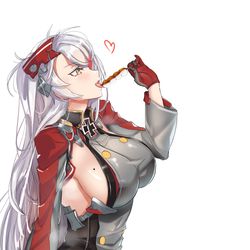 This is a pixiv picture whose title is Glorious Prinz Eating.