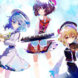 This is a pixiv picture whose title is プリズムリバー三姉妹.