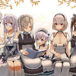 This is a pixiv picture whose title is メイドたちの休日の過ごし方.