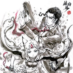 This is a pixiv picture whose title is 【極道畫師】全緝毒狂潮.