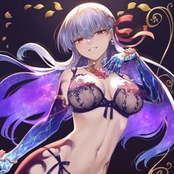 This is a pixiv picture whose title is 下着モデル「カーマさん」.