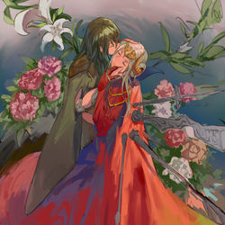 This is a pixiv picture whose title is 吻.