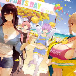 This is a pixiv picture whose title is 指揮官様、運動会へ行きましょう！.