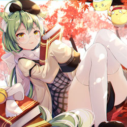 This is a pixiv picture whose title is 読書の秋.