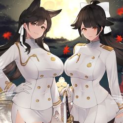 This is a pixiv picture whose title is 月下美人.