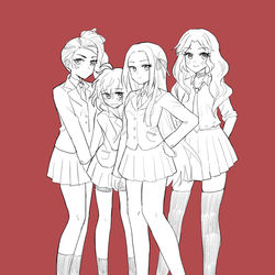 This is a pixiv picture whose title is FE風花雪月-JKパロ.