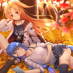 This is a pixiv picture whose title is 秋の木漏れ日.