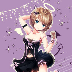 This is a pixiv picture whose title is 小悪魔天使まりあちゃん！.