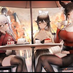 This is a pixiv picture whose title is 読書の季節.