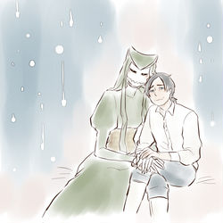 This is a pixiv picture whose title is 止まない雨はない.