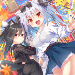 This is a pixiv picture whose title is 食べ歩きデート.