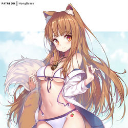 This is a pixiv picture whose title is 水着ホロ.