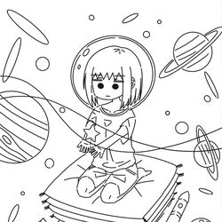 This is a pixiv picture whose title is 座布団.