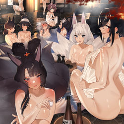 This is a pixiv picture whose title is 温泉.