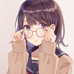 This is a pixiv picture whose title is 眼鏡ちゃん.