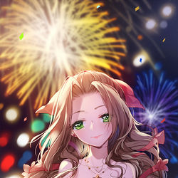 This is a pixiv picture whose title is エアリス.