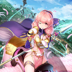 This is a pixiv picture whose title is 天を舞う聖少女 ジェニー.