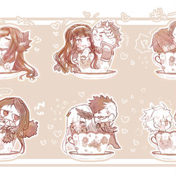 This is a pixiv picture whose title is ぐるぐる可愛いティーカップたち.