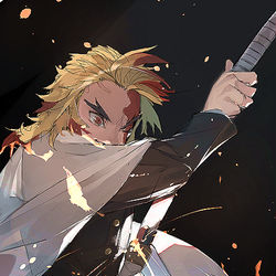 This is a pixiv picture whose title is 炎柱.