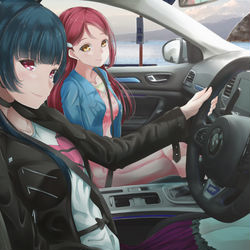 This is a pixiv picture whose title is よしりこ×RENAULT.