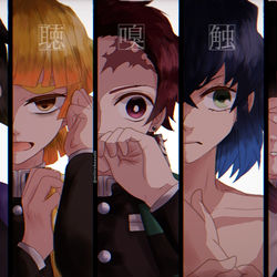 This is a pixiv picture whose title is 五感組.