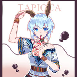 This is a pixiv picture whose title is ポンチ・ザ・タピオカ.