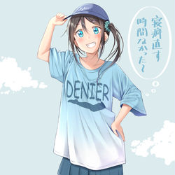 This is a pixiv picture whose title is 女の子のこういうファッション大好き　ロングTシャツ.