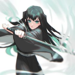 This is a pixiv picture whose title is 霞之呼吸.