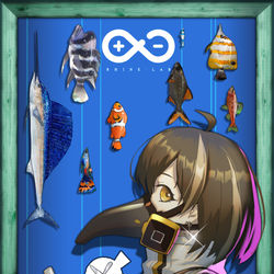 This is a pixiv picture whose title is PENGUIN ❤ FISH.