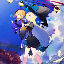 This is a pixiv picture whose title is スライム倒して３００年、知らないうちにレベルＭＡＸになってました.