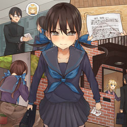 This is a pixiv picture whose title is 理想の彼女に宣戦布告？.